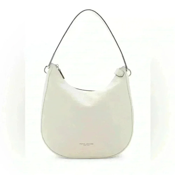 Marc Jacobs The Essential Leather Hobo - in White ALUMINUM - Picture 1 of 10